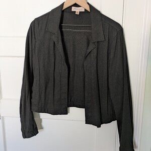 Philosophy Black Linen Jacket Large Like New